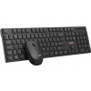 Klávesnice C-TECH WLKMC-03, bezdrátový combo set s myší, černý, USB, CZ/SK