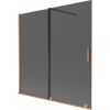 Mexen Velar dvojkrídlový sprchový záves 160 x 150 cm, grafit, brúsená meď - 896-160-000-41-65