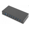 Digitus Digitus USB 3.0 HUB, 7 Port, Industrial, Metal incl. PSU 15-kV ESD, Table, Wall, DIN Rail mount