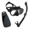 Set maska+šnorchl Cressi BIG EYES EVOLUTION & ALPHA ULTRA DRY, černý