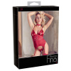 Abierta Fina - glitter chain top and thong (red)