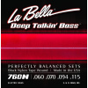 LaBella 760N Deep Talkin' Bass Black Nylon Tape Wound 60-115