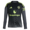 adidas Manchester United Long Sleeve Goalkeeper Shirt 2025 2026 Juniors Grey 7-8 Years