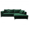 Livetastic ROZKLADACIA ROHOVÁ SEDAČKA, textil, zelená - Online Only obývacie izby - 001574004307
