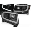 CHRYSLER JEEP GRAND CHEROKEE 11-13 - predné čierna svetlá TUBE LIGHT s dynamickým blinkerom