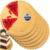 6 x Podložka POD TORT torta dezerty okrúhly zlatý ozdobný podklad 26 cm