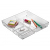 Organizér, vložka do zásuvky, transparentný FLEXI, 4 priehradky 31 x 31 cm