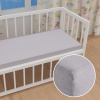 Detské froté napínacie prestieradlo do postieľky FR-028 Svetlo sivé 80 x 140 x 10 cm - do postieľky
