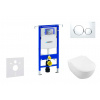 Geberit Duofix Modul na závesné WC s tlačidlom Sigma20, biela/lesklý chróm + Villeroy Boch - WC a doska, DirectFlush, SoftClose, CeramicPlus 111.355.00.5 NI4