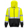 Portwest B315 HI-VIS Mikina na zips 3XL, Fluorescenčno žltá-Čierna