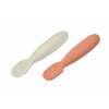Beaba Prvé trénovacie lyžičky silikónové Terracotta / Velvet Grey