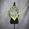 Handmade hodvábna šatka KHAKI LEOPARD, 90 x 90cm, Vyrobená na Slovensku