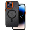 Tel Protect Magnetic Carbon Case pre Iphone 15 Plus Black-orange