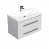 Swiss aqua technologies Koupelnová skříňka s umyvadlem SAT Cube Way 80x53x46 cm bílá lesk CUBE46802BIVER
