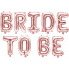 PartyDeco Foliový balón Bride to be 340x35cm rose zlatý
