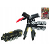 Lokomotíva / robot 17 cm mix farieb čierna červená
