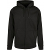 BUILD YOUR BRAND BB 008 / Pánska mikina s kapucňou na zips - black 5XL