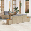 zahrada-XL Súprava záhradných pohoviek s úložiskom 6 pcs Béžová Poly ratan 3358764