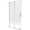 Mexen Velar L, 2-krídlová posuvná vaňová zástena 100 x 150 cm, 8mm číre sklo, brúsená oceľ, 896-100-003-01-97