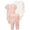 CARTERS CARTER'S Set 3dielny body dl. rukáv, body kr. rukáv, legíny Pink Dragonfly dievča 9m/ veľ. 74