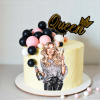HIT TOPPER NA TORT QUEEN Žena KRÁĽOVNÁ koruna ZLATÉ ZRKADLO/ČIERNA PLEXI