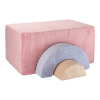 Ružové menčestrové penové ihrisko 75x49x37 cm Rainbow Montessori – Wigiwama