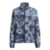 adidas Own the Run Allover Print Running Windbreaker Womens White 8 (XS)