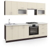 VerDesign, FIJONA kuchynská linka 240, dub Snow/wenge LTD,MDF