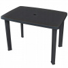 Záhradný stôl, stolík - Anthracite Garden Table, 101x68x72cm plast (Anthracite Garden Table, 101x68x72cm plast)