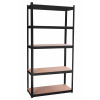 Kovový regál 180 x 90 x 40 cm 5 políc MR4600BLACK