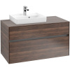 VILLEROY & BOCH Collaro závesná skrinka pod umývadlo na dosku (umývadlo vľavo), 2 zásuvky, 1000 x 500 x 548 mm, Arizona Oak, C01400VH