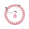HMS HHW12 Plus size růžová masážní hula hoop obruč se závažím HMS