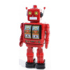 Replika historickej hračky Blechfabrik - Robot so samopalom 30 cm uni
