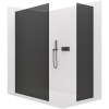CERANO - Sprchová zástena Walk-in Crystal TL/P - 8 mm - bezvzperový systém - čierna matná, grafitové sklo - 130x120 cm