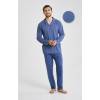 Taro Darek 3485 long/r 5XL-6XL Z25/26 pánske pyžamo bez gombíkov džínovina 6XL