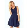 Numoco Rozširujúce šaty - v tvare srdca výstrih - tmavomodré 114-7 Farba: Modrá, Veľkosť: XL