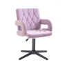 LuxuryForm DESIGN Kozmetická stolička BOSTON VELUR na čiernom kríži - levanduľa