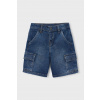 Detské rifľové krátke nohavice Mayoral 3206.5D.Mini.PPY2 tmavomodrá 134