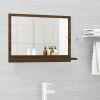 vidaXL Kúpeľňové zrkadlo hnedý dub 60x10,5x37 cm spracované drevo - Hnedá - 23125-164628
