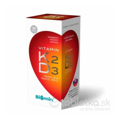 Biomin Vitamin K2 + Vitamin D3 2000.I.U. Premium 30 kapsúl