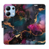 Flip pouzdro iSaprio - Xiaomi Redmi Note 13 4G - Dark Marble - kapsičky na karty (Knížkový flip kryt, obal, pouzdro iSaprio na mobil Xiaomi Redmi Note 13 4G - Dark Marble - 360° ochrana telefonu, přih