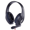 GEMBIRD sluchátka s mikrofonem GHS-05-B, gaming, černo-modrá, 1x 4-pólový 3,5mm jack GHS-05-B