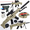 Sniperská útočná puška Scar na gule AIR SOFT GUN + Pištoľ + Guľky 800
