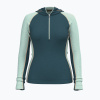 Dámska termo mikina Thermal Merino Base Layer 1/2 Zip Hoodie Boxed twilight/arctic green
