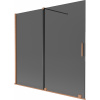 Mexen Velar dvojkrídlové posuvné sprchovacie dvere 170 x 150 cm, grafit, brúsená meď - 896-170-000-41-65