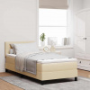 zahrada-XL Posteľ boxspring s matracom Krémová 100 x 200 cm látka 3338669