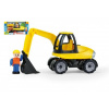 Lena Auto Truckies bager plast 25cm s figúrkou