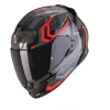 SCORPION prilba na motocykel EXO-491 SPIN, čierna/červená, veľ. XL