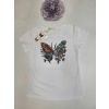 Dievčenské tričko Motýľ biele Veľkosť: 158/164