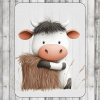 DTF nažehľovačka DTF transfer/nažehľovačka Teliatko za slamou Rozmer: A5